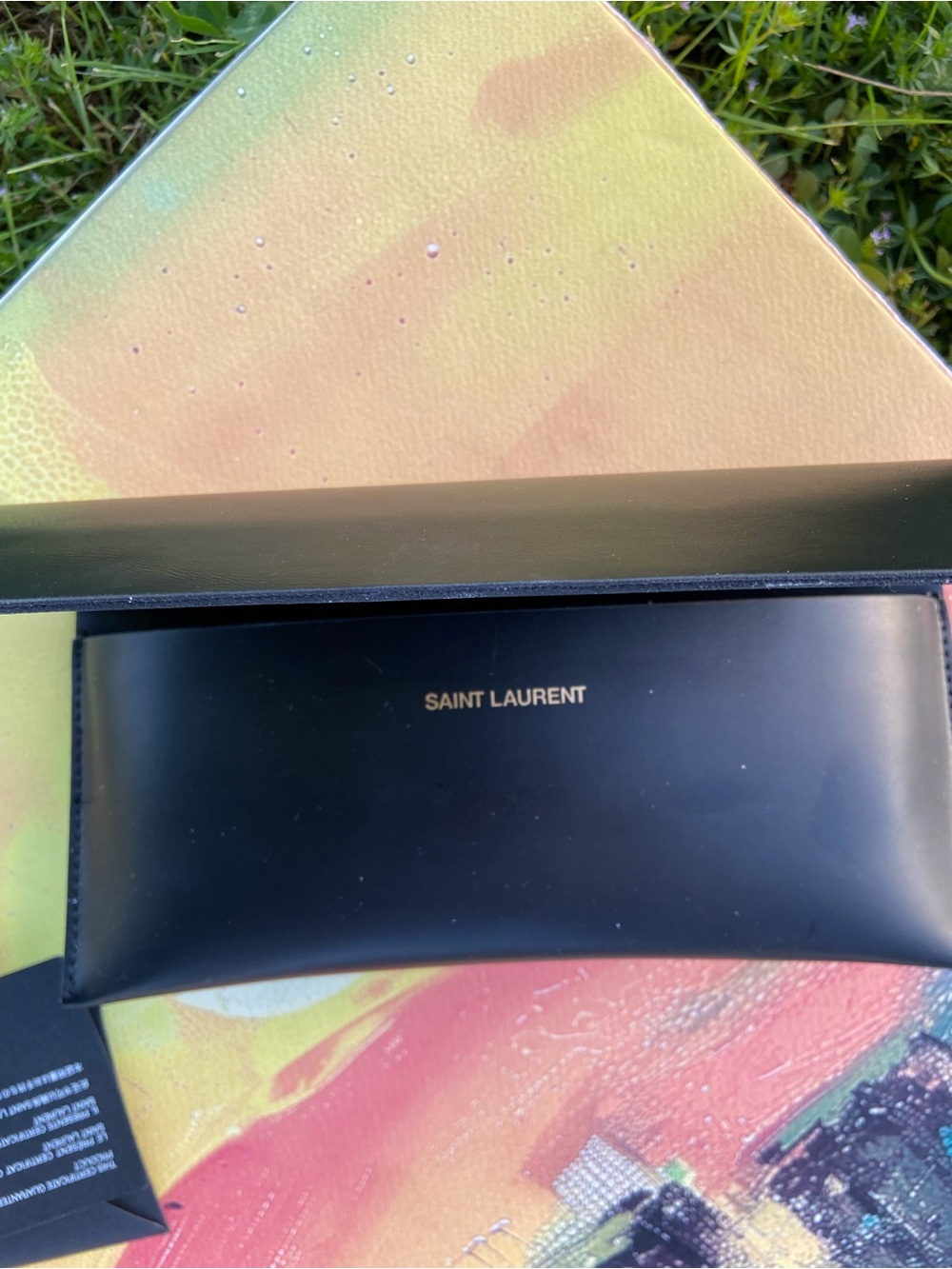 Saint Laurent Black Frame Sunglasses with Brown Lenses - Picture 7 of 7